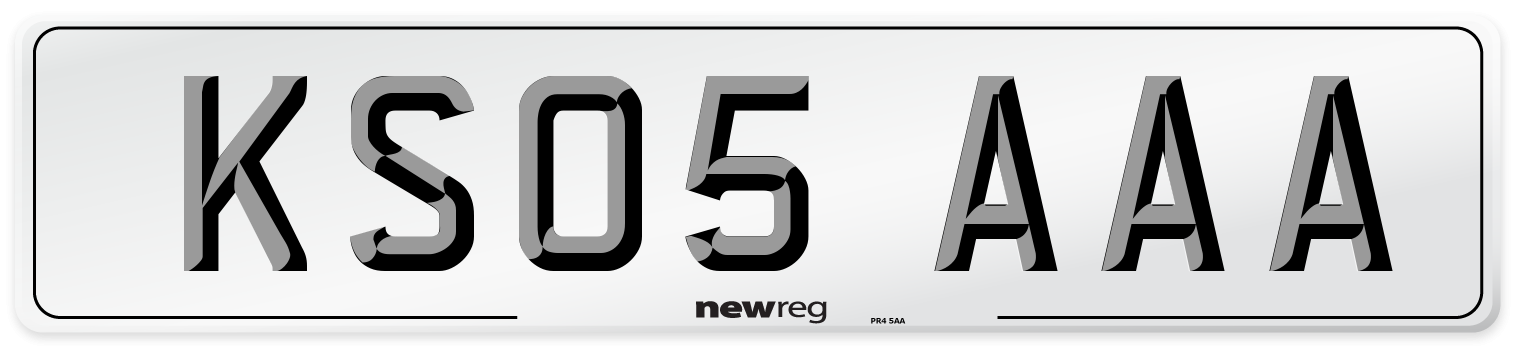 KS05 AAA Number Plate from New Reg